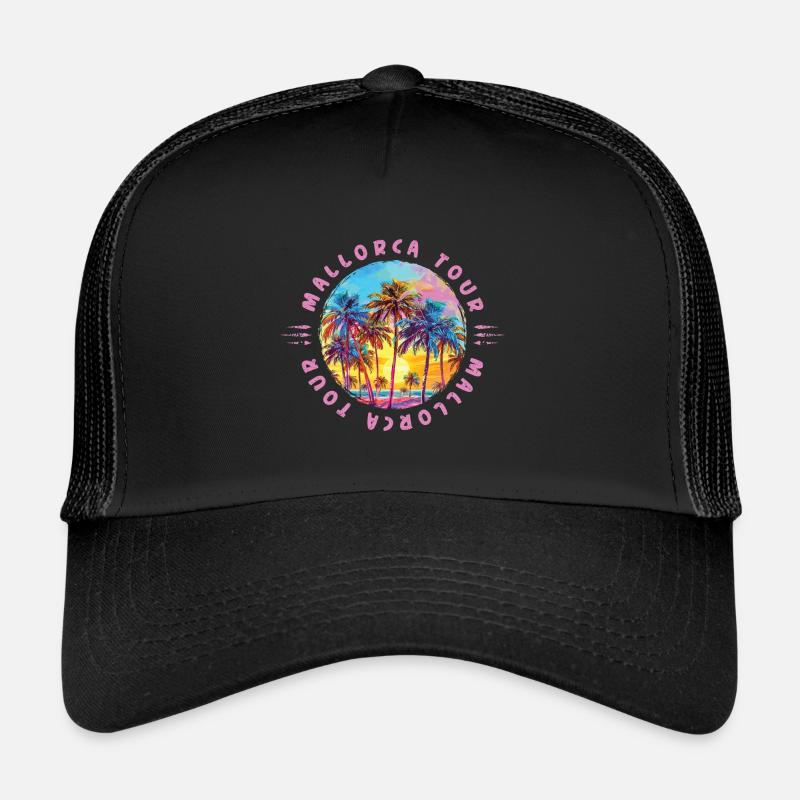 Visite des palmiers de Majorque Casquette trucker 