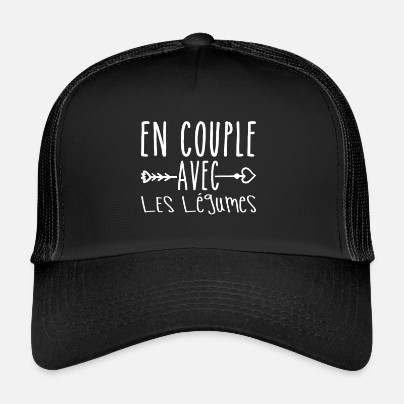 As a Couple with Vegetables, Vegetable Lovers Gift Trucker Cap