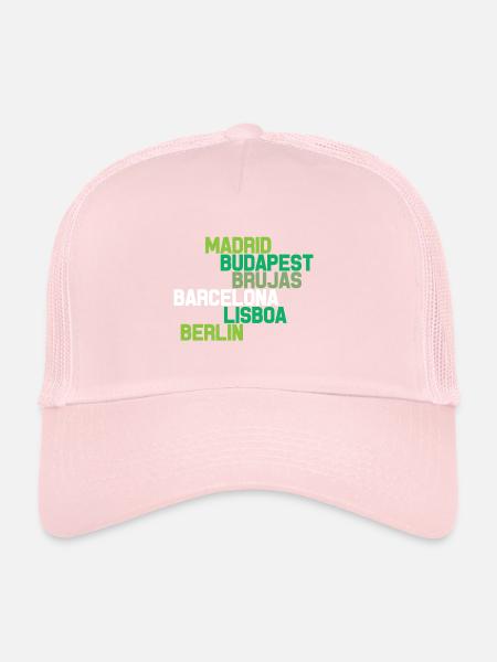 VILLES EUROPEENNES - Casquette trucker  - rose pâle - Devant
