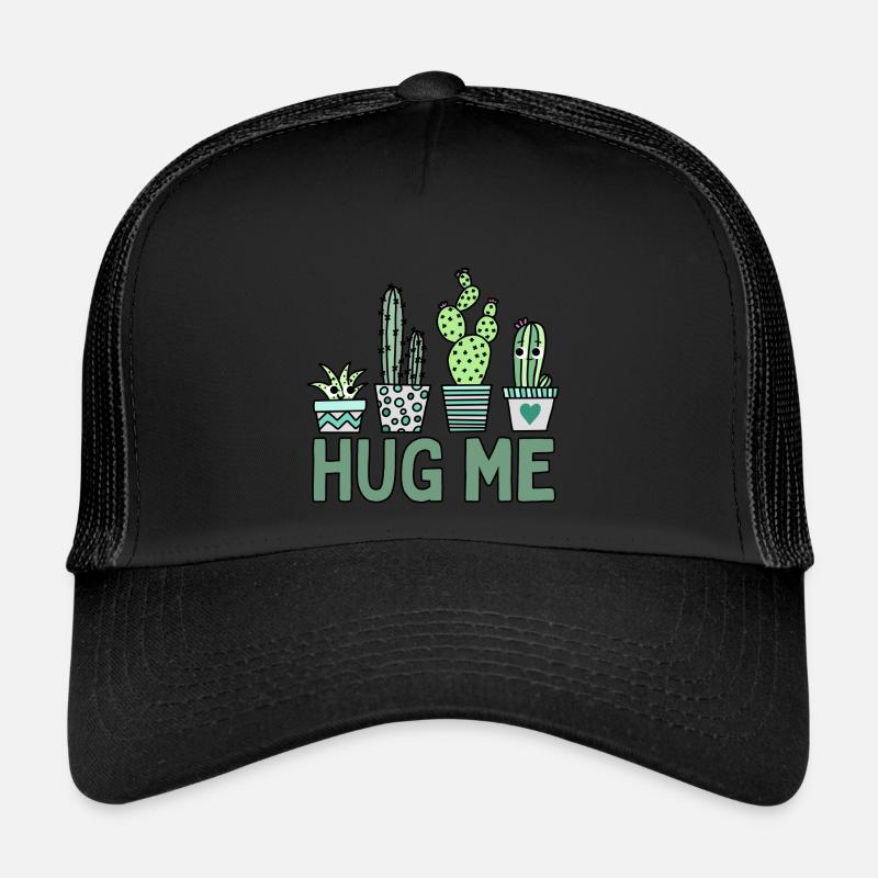 HUG ME / Cactus - Trucker Cap - black/black