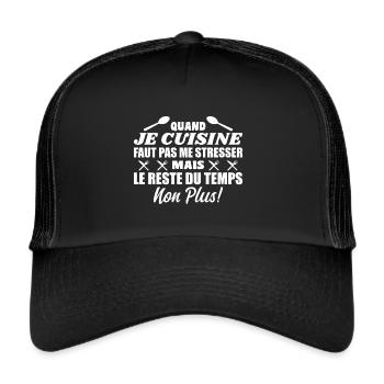 Ch'ti Cuisinier, Cuisine Nord Pas De Calais Humour - Casquette trucker  - noir/noir - Devant