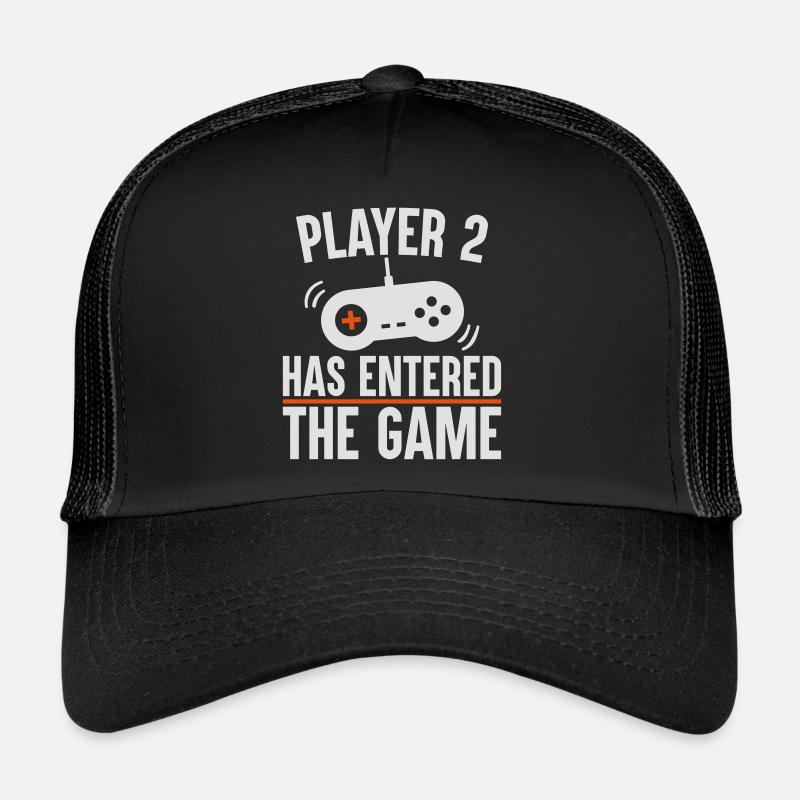Player 2 has entered the game - Trucker Cap - Schwarz/Schwarz