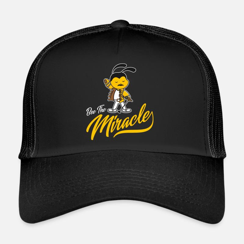 Biene Freddie Queen Mercury Sänger Idee Geschenk - Trucker Cap - Schwarz/Schwarz