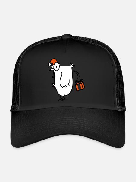 christmas chick christmas chicken - Trucker Cap - black/black