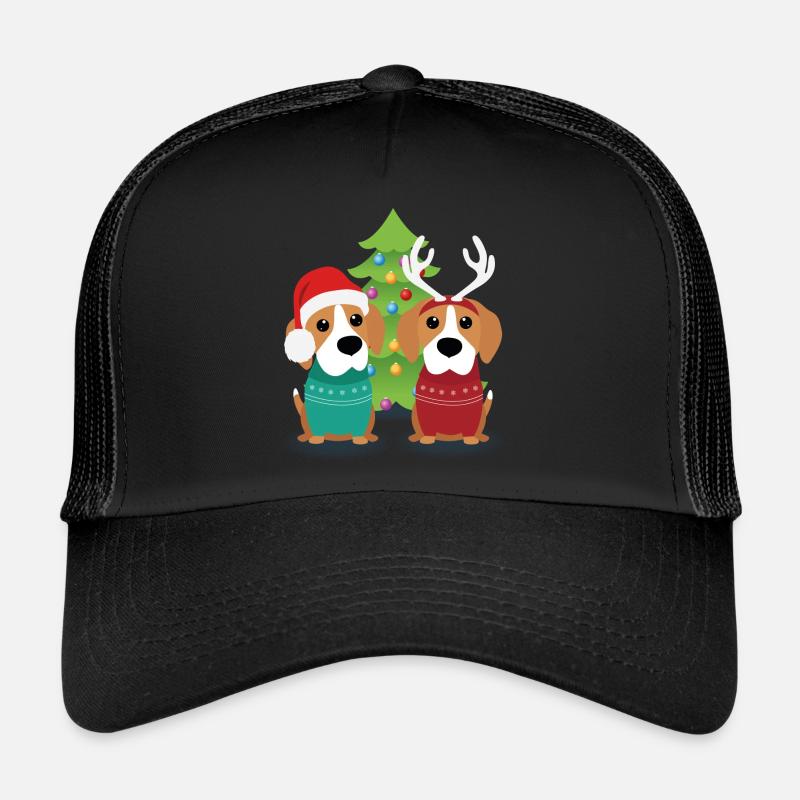Beagle Noël Casquette trucker