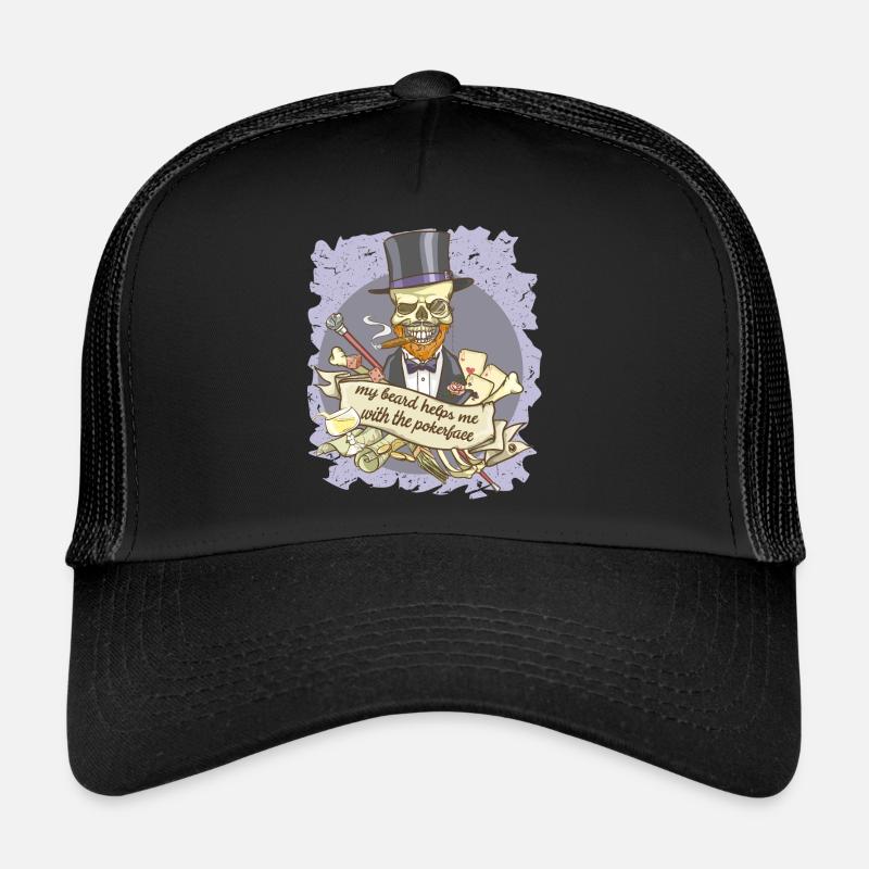 My Beard helps me with the Pokerface Trucker Cap