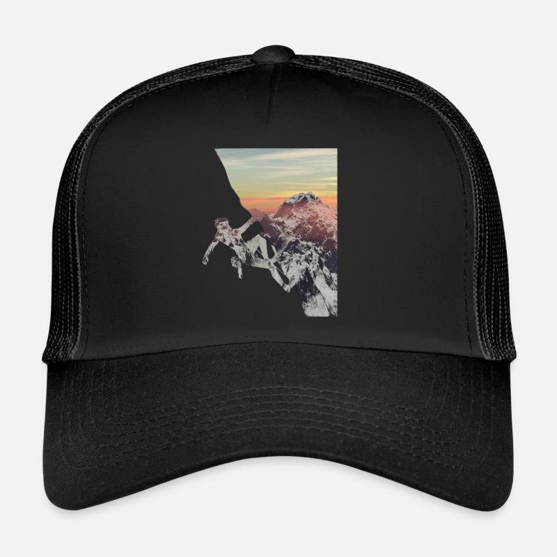 Kletterer Gebirge - Trucker Cap - Schwarz/Schwarz
