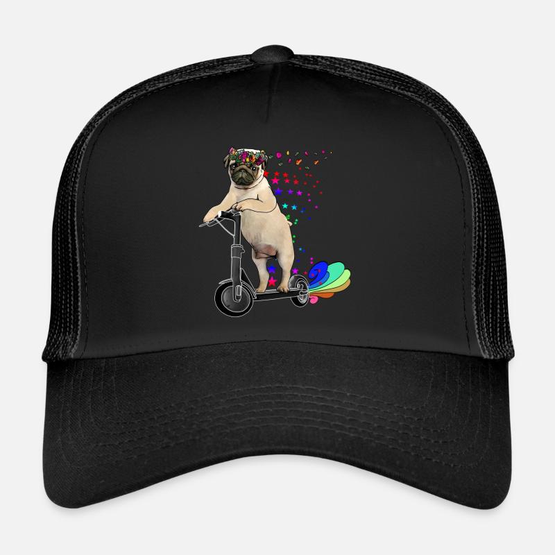 Mobylette avec couronne de fleurs sur Escooter Electricscooter Casquette trucker 
