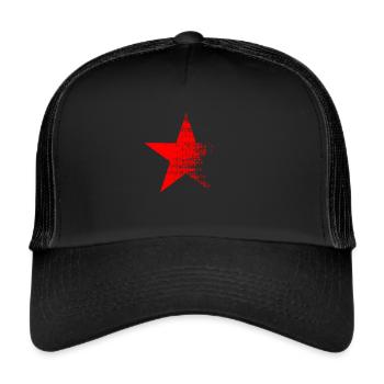 étoile rouge utilisé regard communisme Union soviétique - Casquette trucker  - noir/noir - Devant