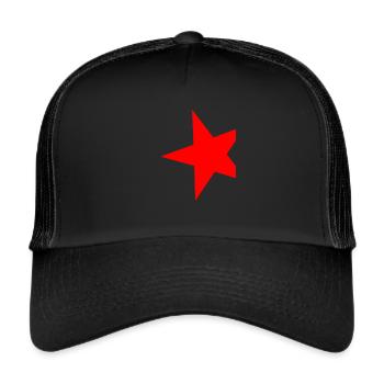 étoile rouge tournée au bord - le socialisme soviétique - Casquette trucker  - noir/noir - Devant