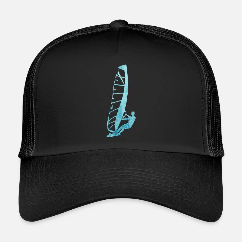 Windsurfen - Trucker Cap - Schwarz/Schwarz