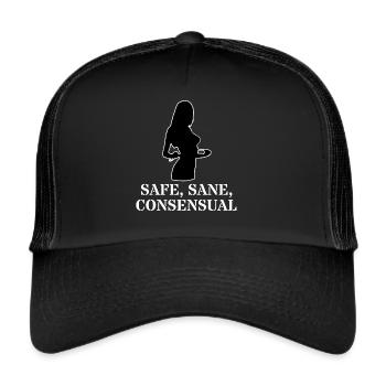 Domina BDSM Safe sane consensual Say Sodomaso - Trucker Cap - black/black - Front