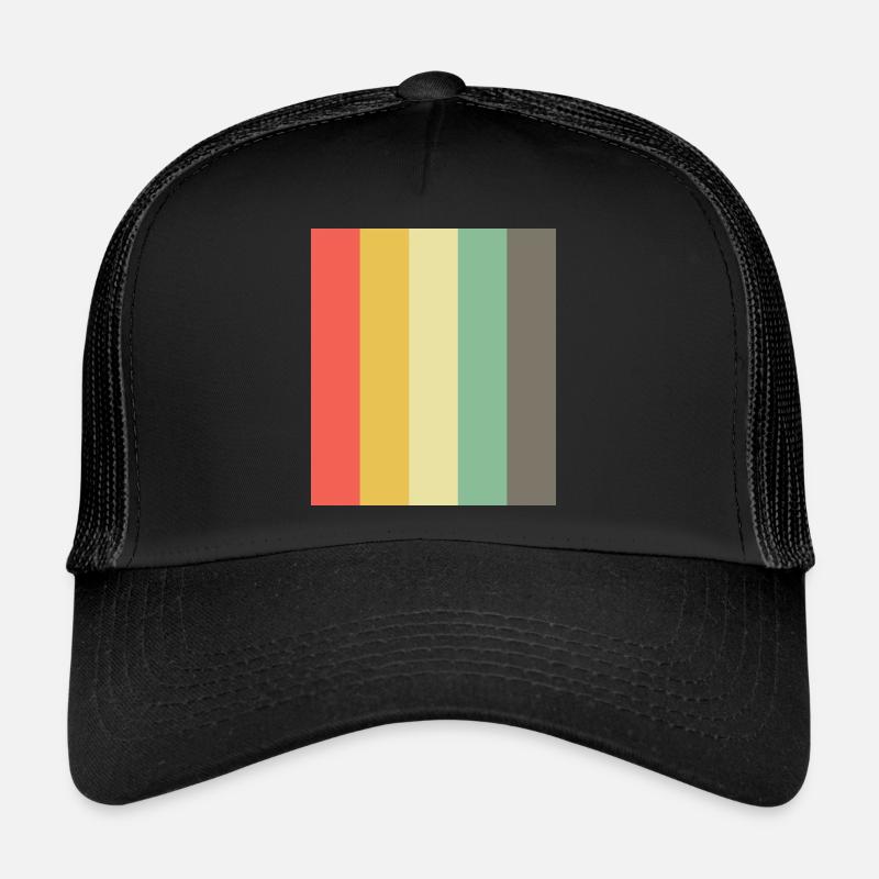 Modèle rayé rétro vintage rayé Casquette trucker 