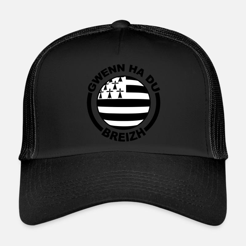 Gwenn ha Du - Casquette trucker  - noir/noir