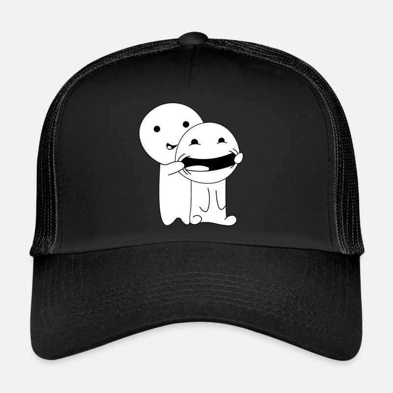 Lächeln Smile Spaß - Trucker Cap - Schwarz/Schwarz