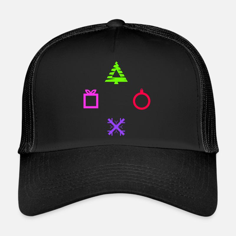 Boutons de la console de jeu - Édition de Noël Casquette trucker 