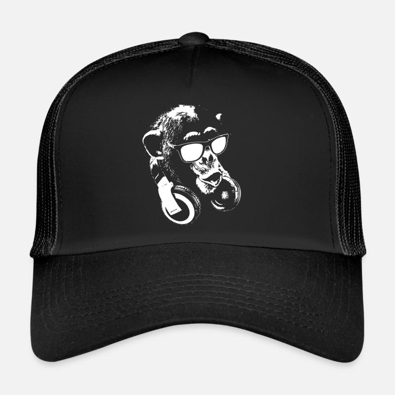 Affe DJ Weiß Trucker Cap