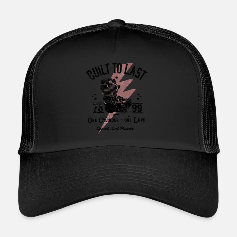 one cylinder one love single cylinder - Trucker Cap - black/black