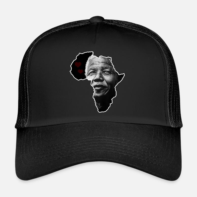 Nelson Mandela Liebe - Trucker Cap - Schwarz/Schwarz