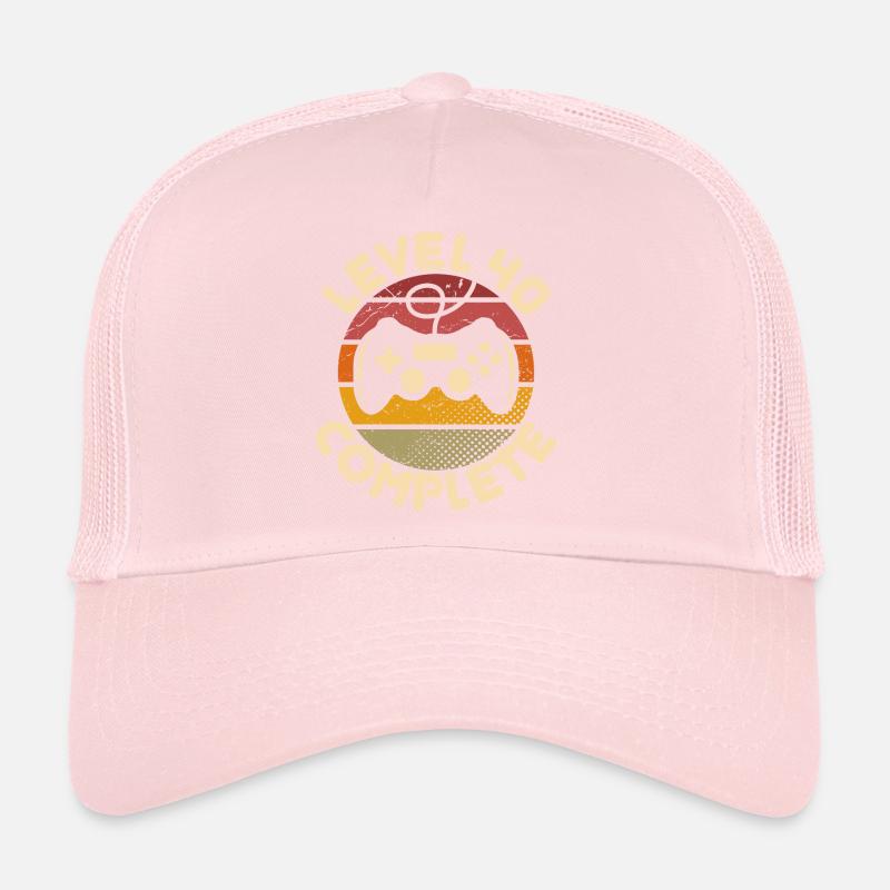 40th Birthday Level 40 Complete 40 Years Gift Trucker Cap