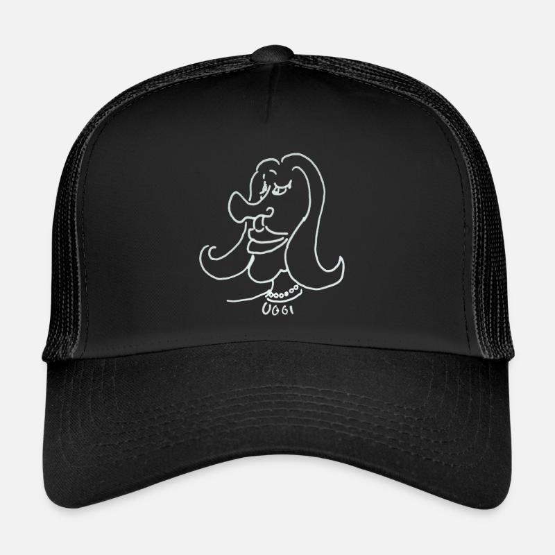 grimaçant - Casquette trucker  - noir/noir