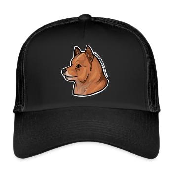 Finnisches vertikales Ohr - Trucker Cap - Schwarz/Schwarz - Vorne