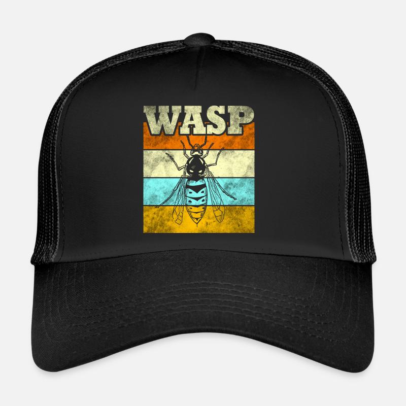 Wespe - Trucker Cap - Schwarz/Schwarz