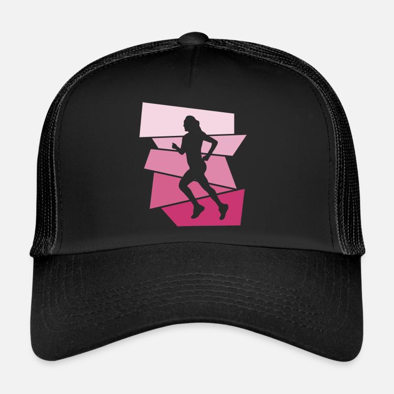 Runner abstract pink - Trucker Cap - black/black