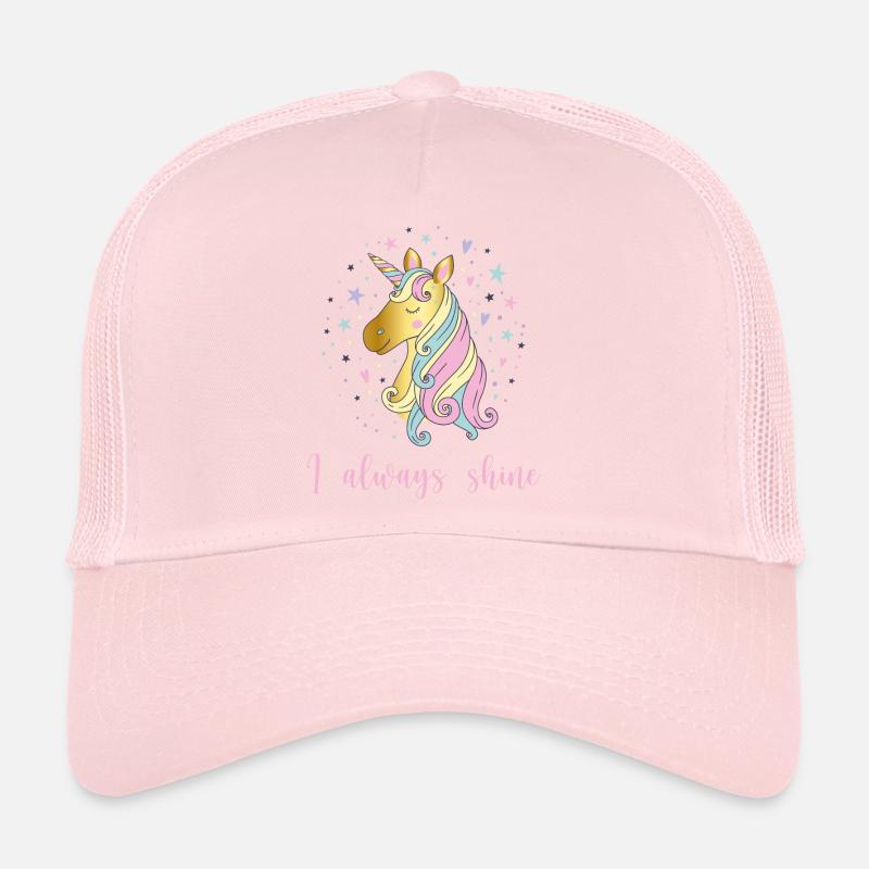 Einhorn Glitzer Spruch Strahlen Trucker Cap