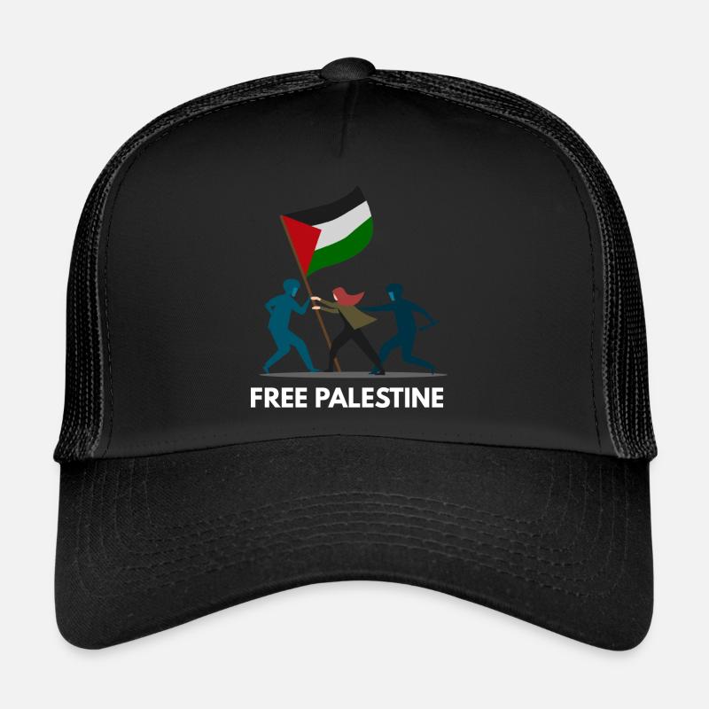 Palestine libre - Casquette trucker  - noir/noir