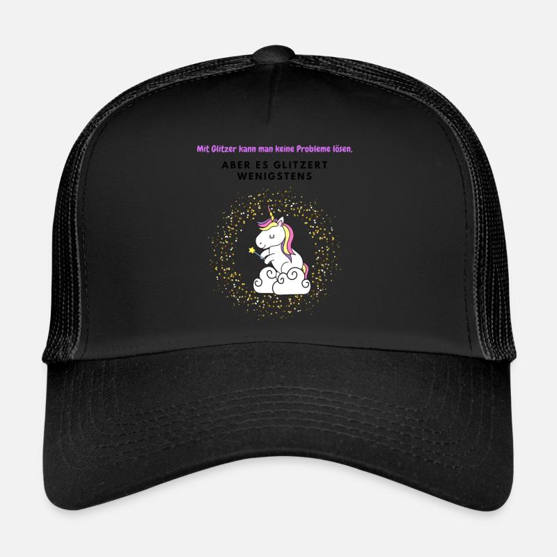 Glitzer - Trucker Cap - Schwarz/Schwarz