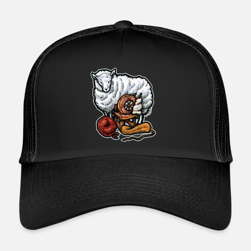 Lustiges Schaf und Wolle Handarbeiten Geschenk Trucker Cap