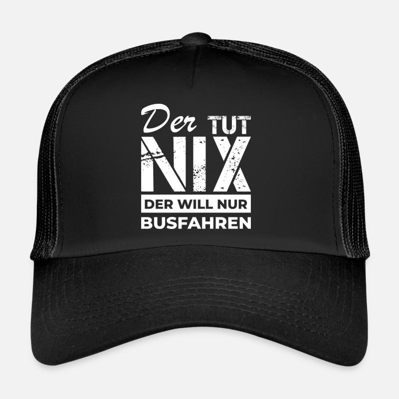Busfahren - Busfahrer - Trucker Cap - Schwarz/Schwarz