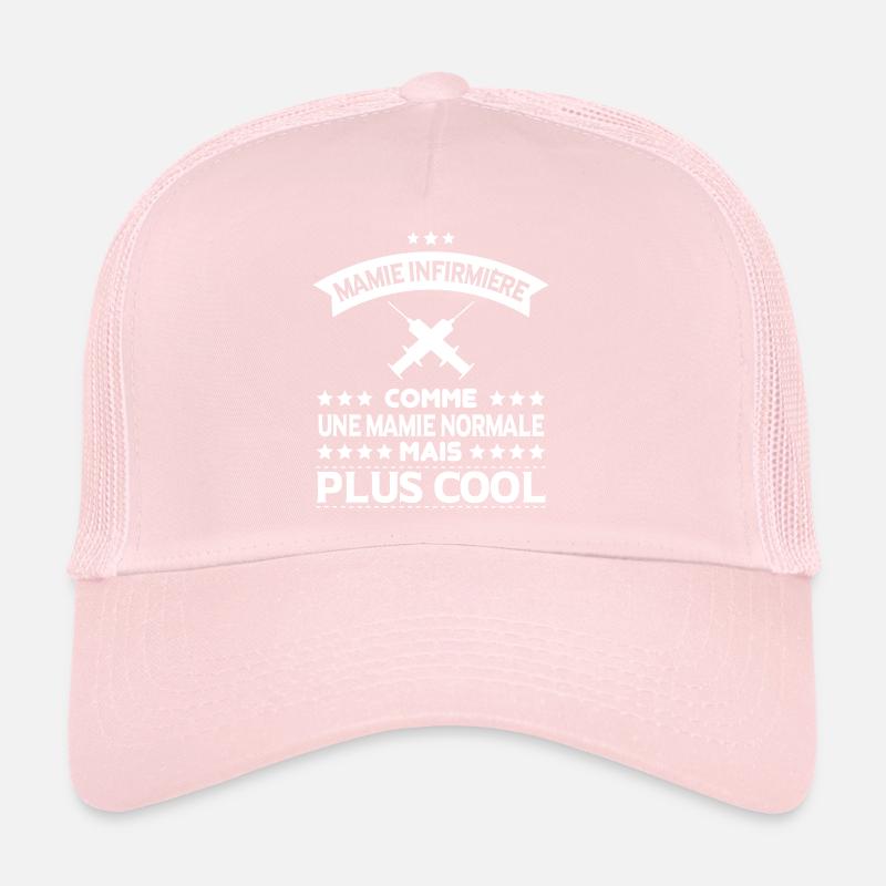 Mamie infirmière comme une mamie normale plus cool Casquette trucker 