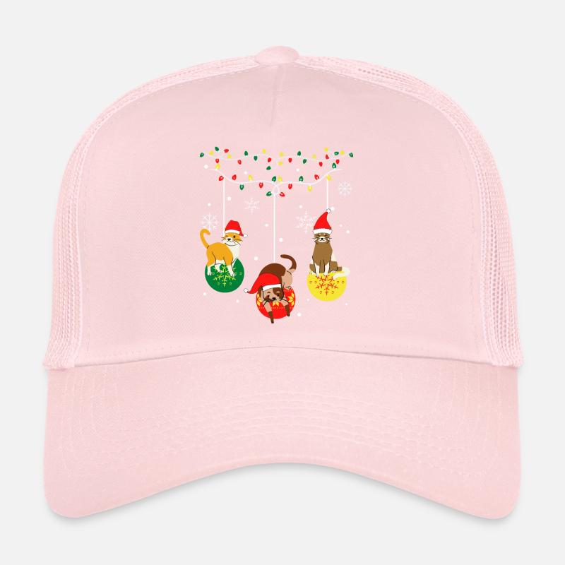 Drôles de chats de Noël Casquette trucker 