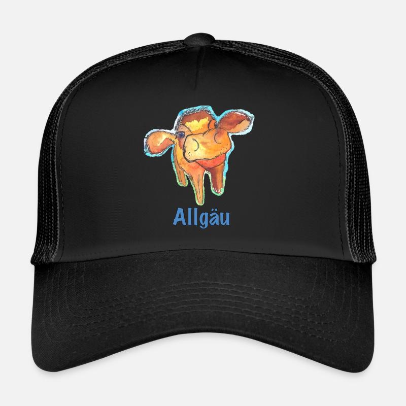 Allgäuer Kuh Lisa - Trucker Cap - Schwarz/Schwarz