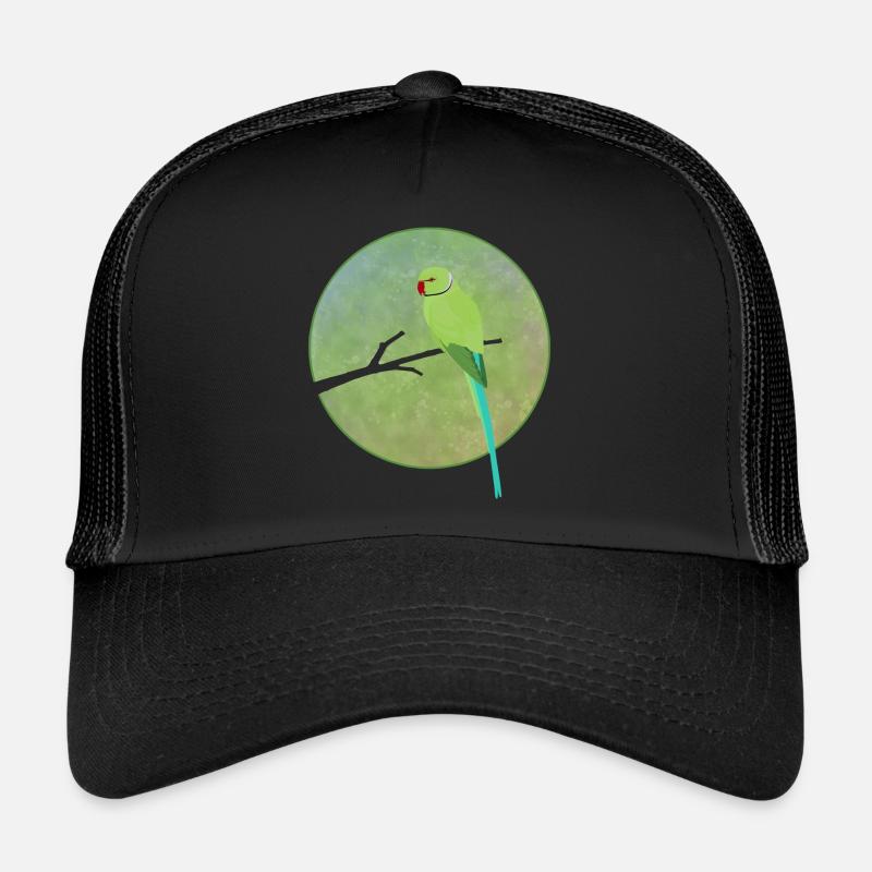 Collared Parakeet Alexander Parakeet Parakeet Parrot Trucker Cap