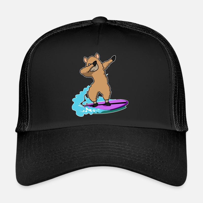 dab dabbing lama surf en disant geschenkidee lamas Casquette trucker 
