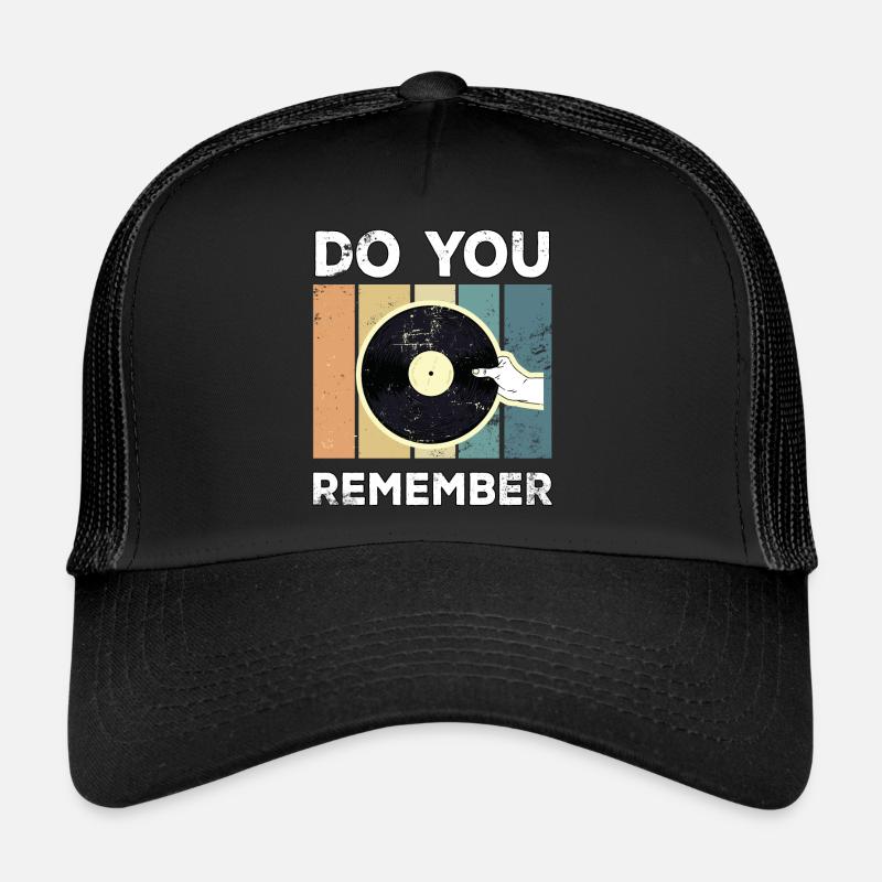 Lecteur de disques rétro vintage vinyle Casquette trucker 