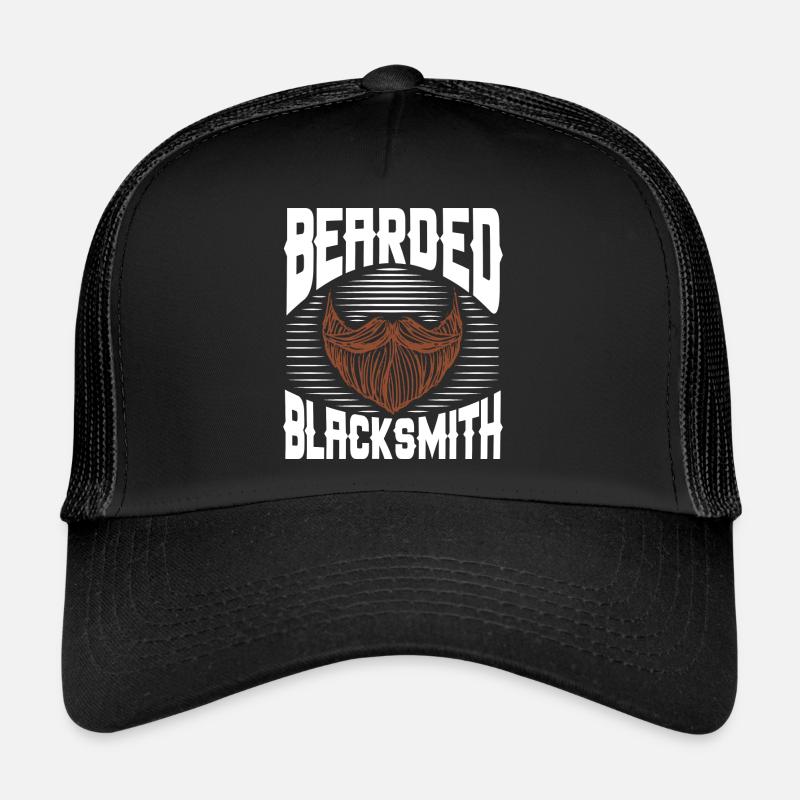 Bearded Blacksmith – Blacksmithing Beard Lover Trucker Cap