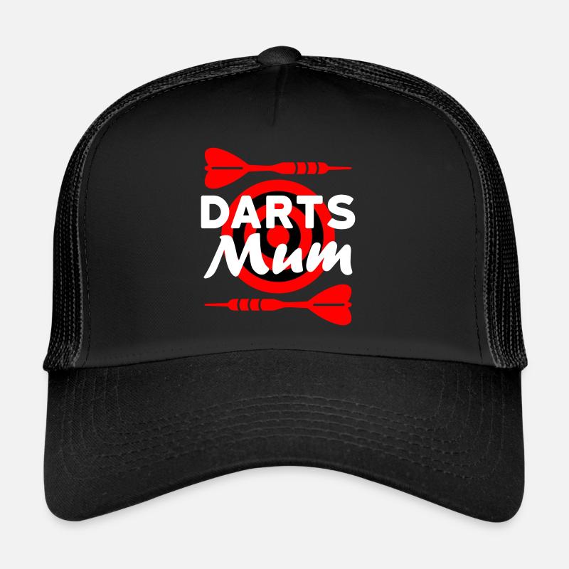 Darts mum (fléchettes, jeu de fléchettes en arrière-plan) Casquette trucker 