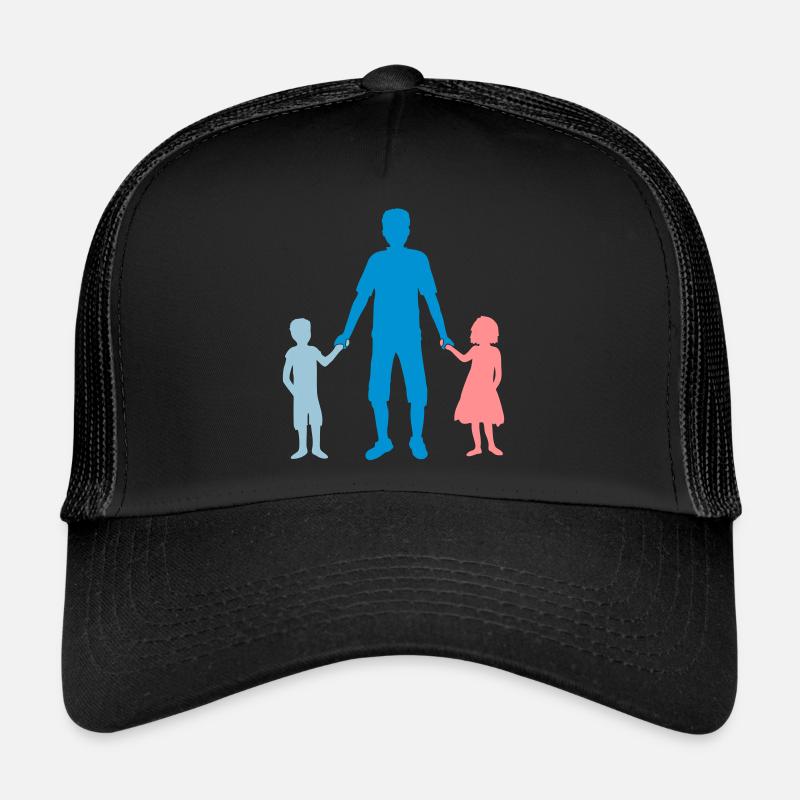 2 Kinder Papa Familie Trucker Cap