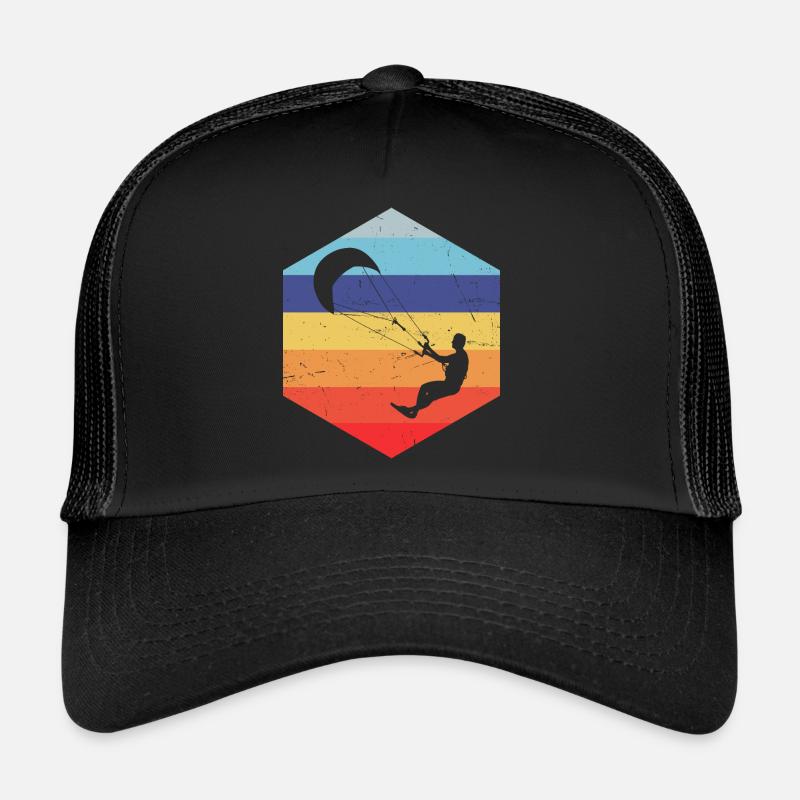 Kitesurf Kitesurfing Kitesurfer Kitesurfen - Trucker Cap - black/black