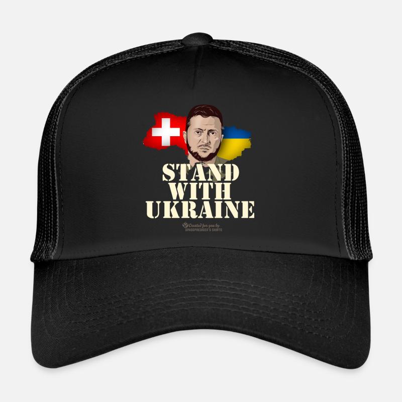 Solidarité suisse avec l’Ukraine Casquette trucker 