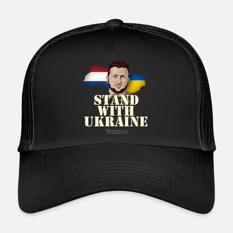 Ukraine Pays-Bas Devise Stand avec l’Ukraine Casquette trucker 