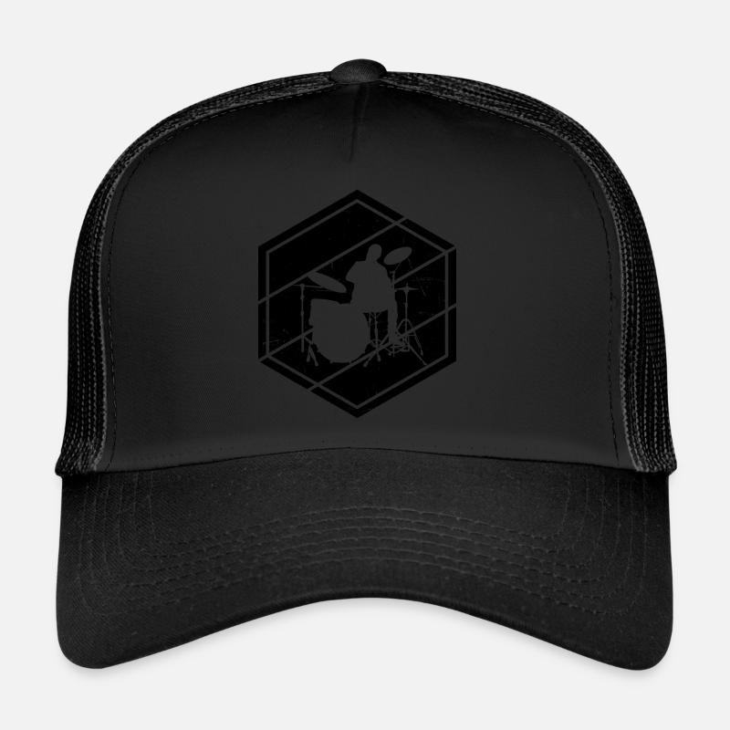 Drums Drummer Drum Kit Percussionist Trucker Cap