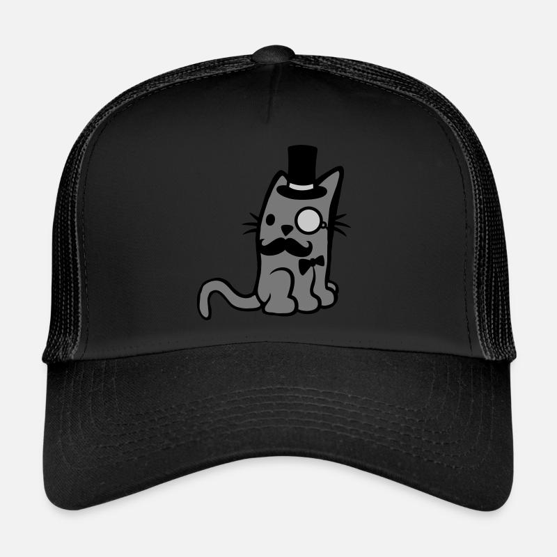 Lunettes monocle Mr. Cat Casquette trucker 