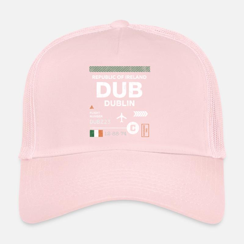 Étiquette d’aéroport de Dublin Casquette trucker 