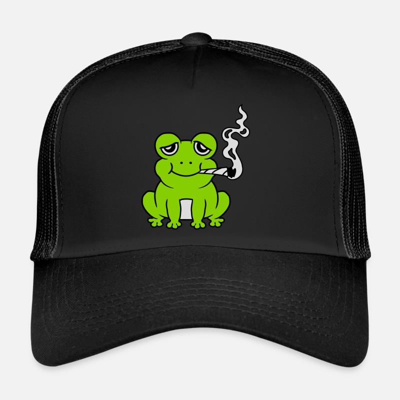Stoned Weed Joint Frog Trucker Cap