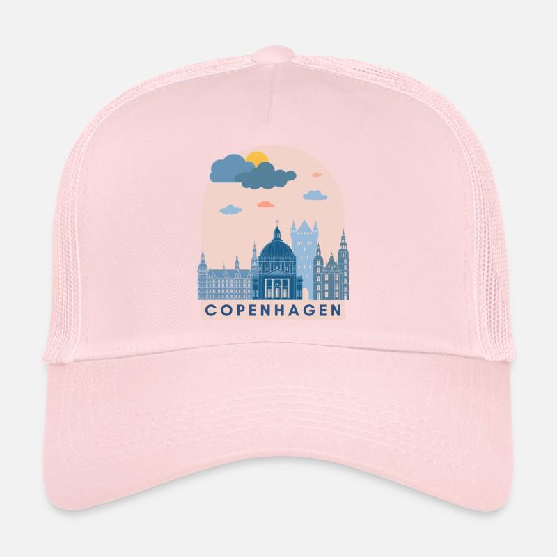 Denmark Copenhagen Design Logo Europe Trucker Cap